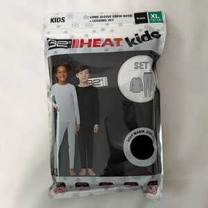 NWT 32 Degrees Kids Black Crew & Legging Set